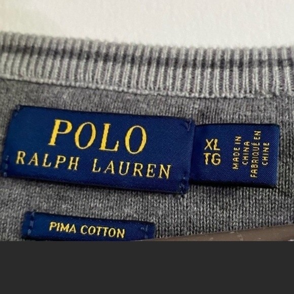 Polo Ralph Lauren Grey Crewneck sweatshirt size Xl - Picture 2 of 2